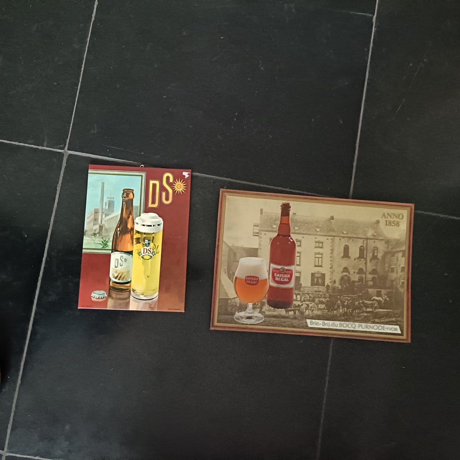bier reclame karton jaren 60 &70, Collections, Enlèvement ou Envoi, Utilisé, Panneau publicitaire