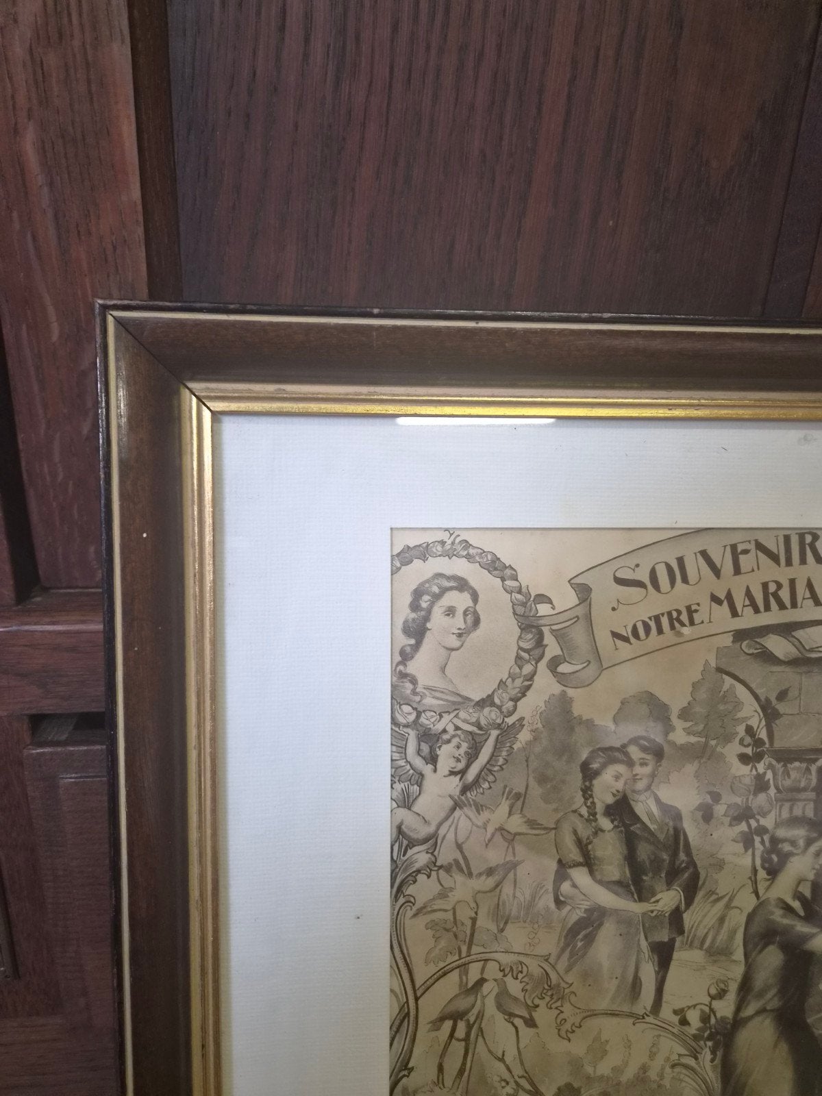prachtige antieke tekening, Antiek en Kunst, Ophalen of Verzenden, Ets, Lithografie, Achter glas