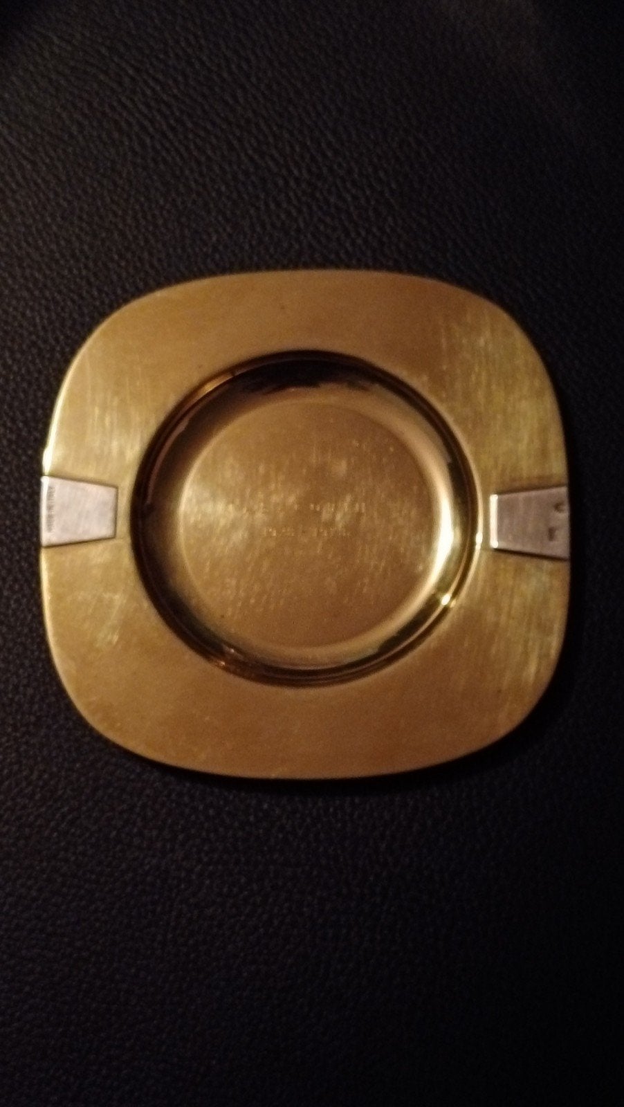 mooi brass Sterling zilver 800 Italiaanse dienblad 70s, Antiek en Kunst, Ophalen of Verzenden