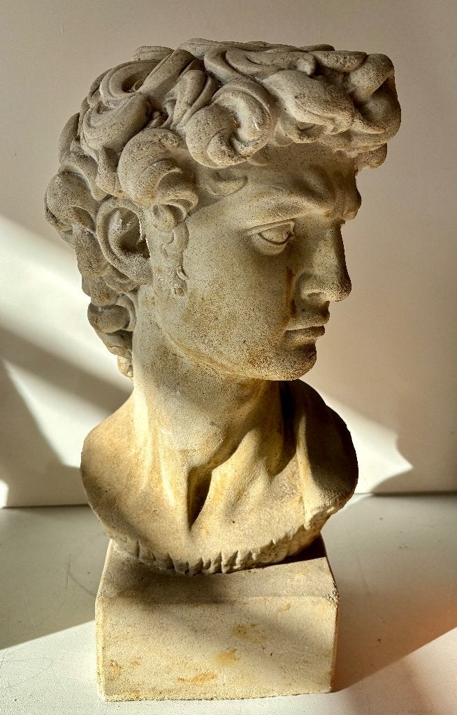 Stenen Kop Apollo (beeld)/ boekstaander, Ophalen, Zo goed als nieuw, Mens