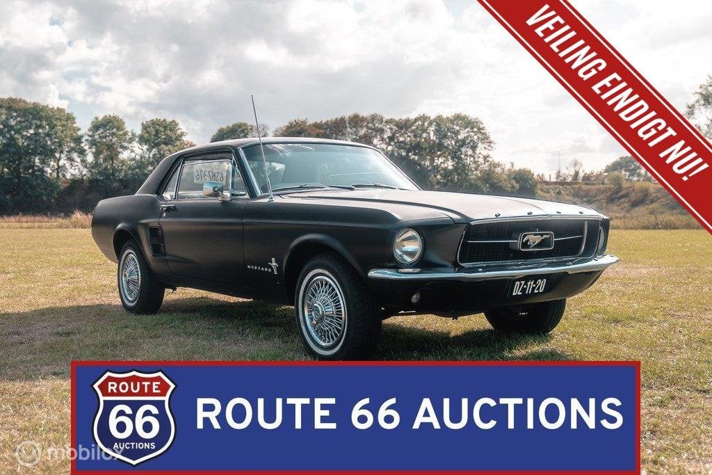 Ford Mustang | 1967 | Route 66 Auctions, Zwart, Bedrijf, Handgeschakeld, Overige carrosserie