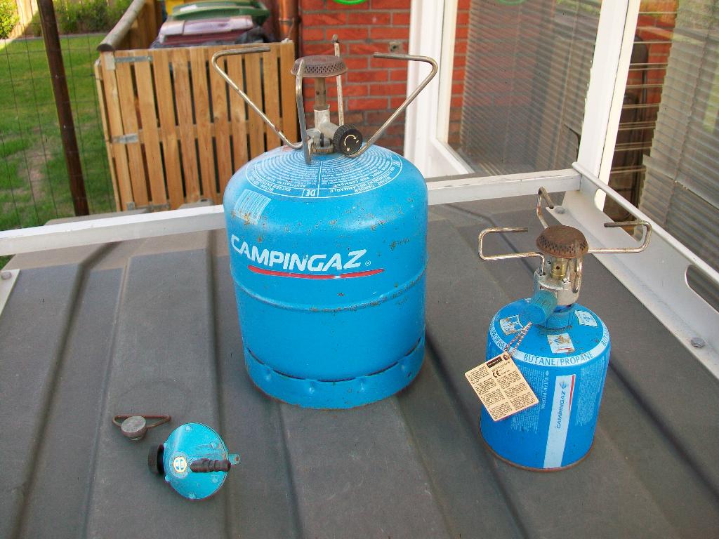 Campingaz fles met gasflesbrander (50% gevuld), Caravans en Kamperen, Kampeeraccessoires, Ophalen, Gebruikt