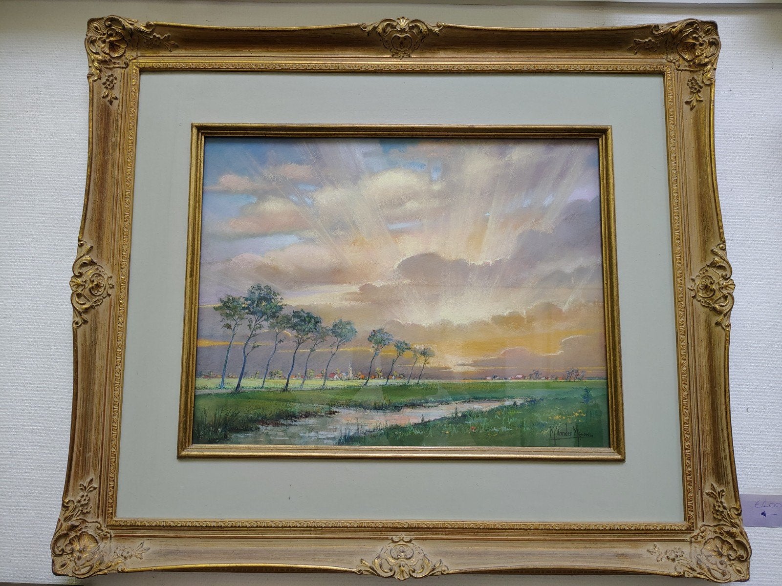 schilderij Maurice Vander Meeren Tielt, Antiek en Kunst, Ophalen, Landschap