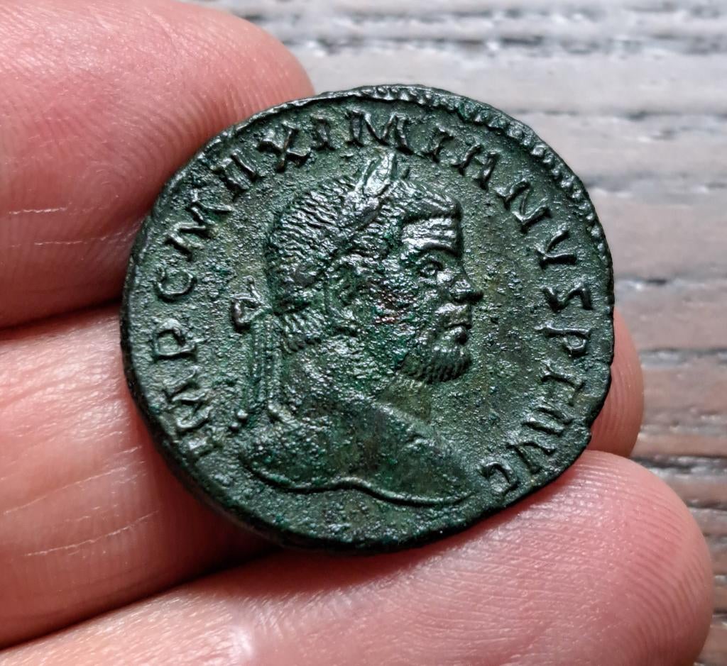 Maximianus Hercules - Grote Follis Optimo Prince, Ophalen of Verzenden, Overige landen, Losse munt