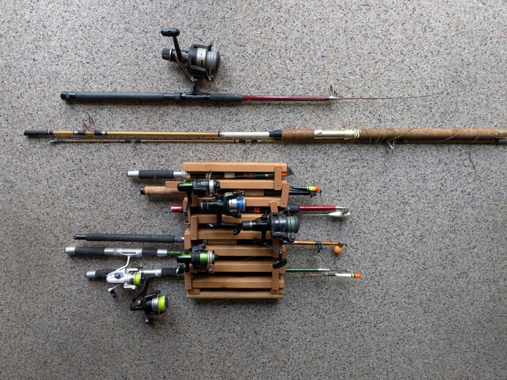 Vishengels en ander vismateriaal voor forel, Ophalen