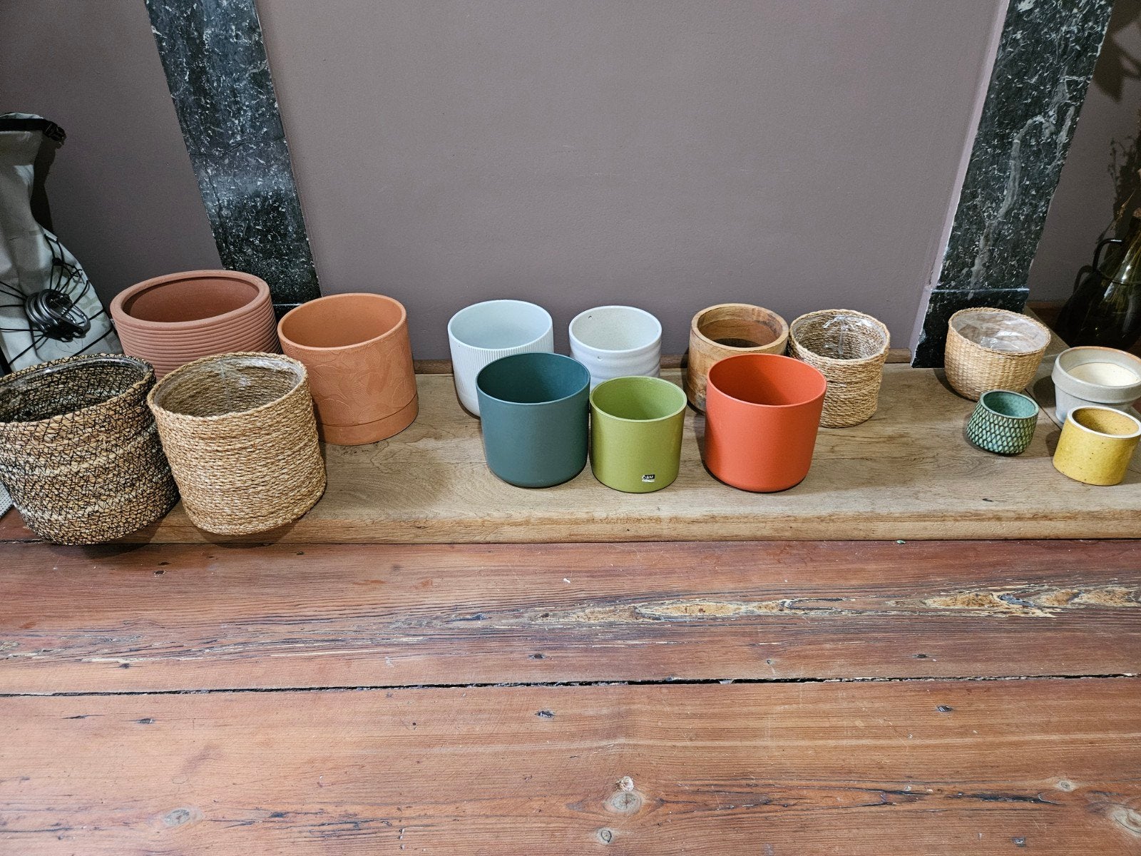 Diverse plantenpotten/-hoezen – verschillende maten en stijl, Ophalen, Terracotta