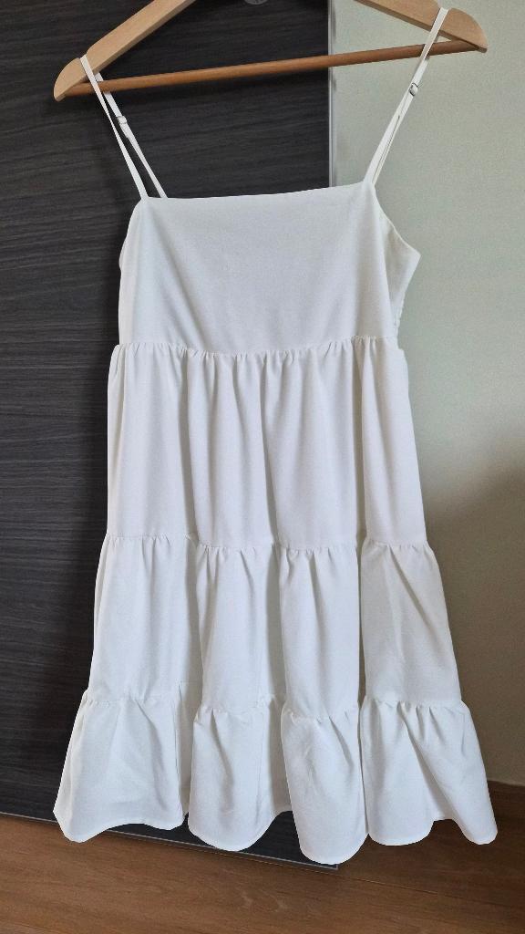 Zomerjurk, maat XS, Kleding | Dames, Jurken, Wit, Nieuw, Ophalen of Verzenden, Knielengte