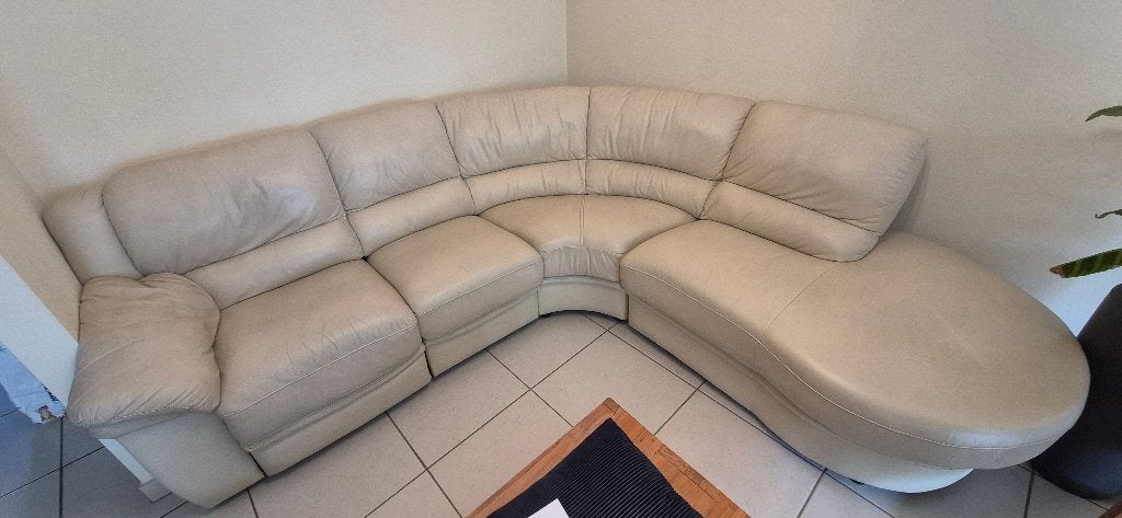 Canapé simili-cuir d'angle avec relax non électrique, 75 à 100 cm, Banc d'angle, Enlèvement, Utilisé