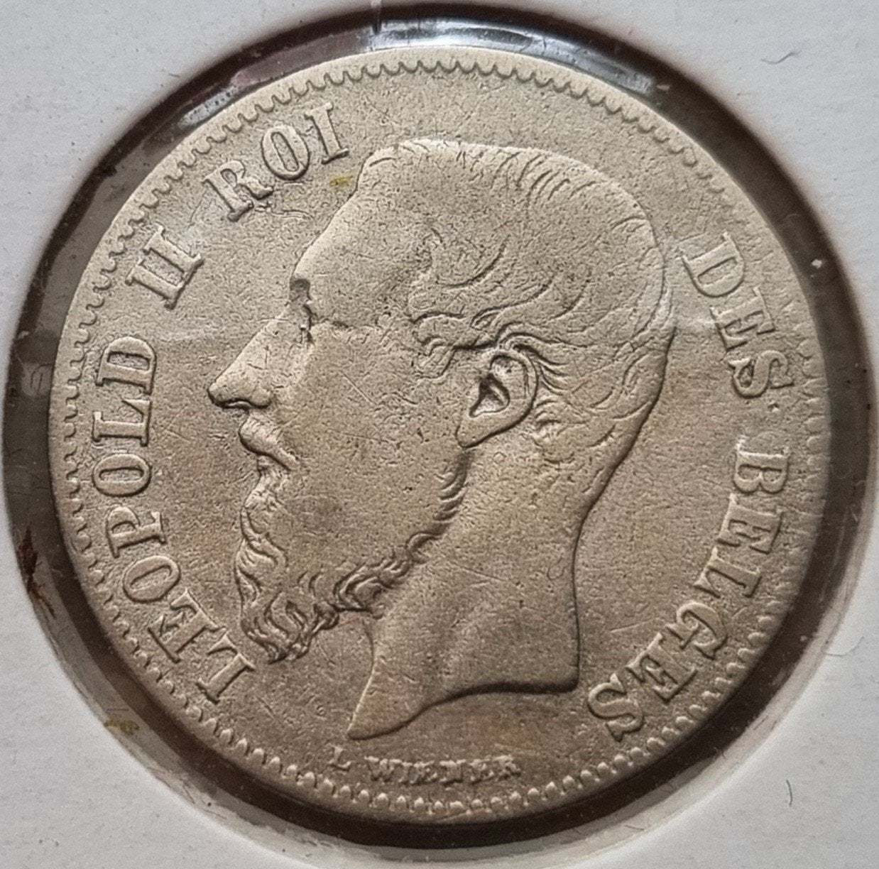 50 Cent 1868 Leopold II / Zeer zeldzaam !, Ophalen of Verzenden, Losse munt, Zilver