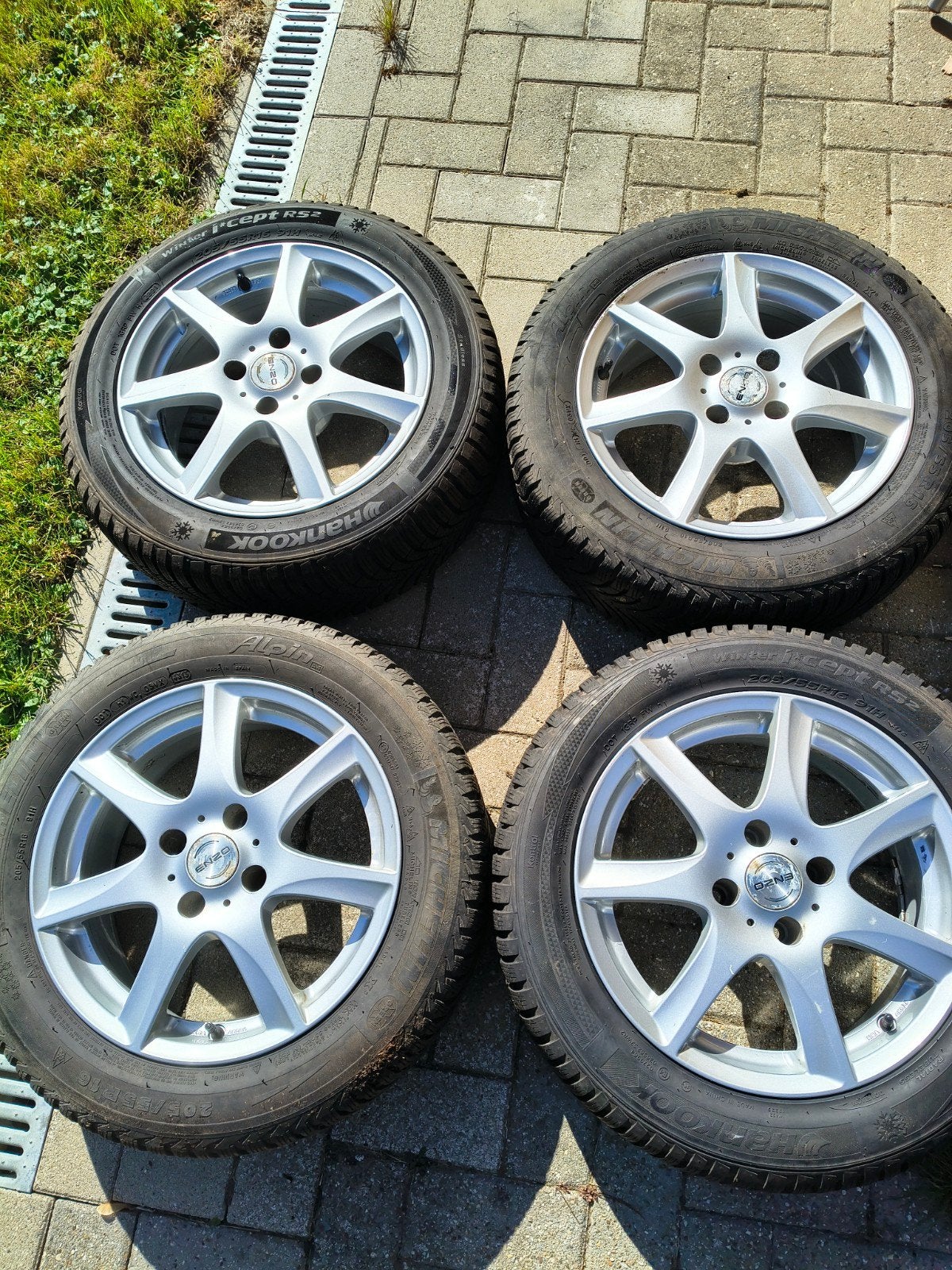 à vendre 4 jantes alu Enzo 6,5J x 16H2 4 trous, entraxe 108, Ophalen, Gebruikt, Banden en Velgen, Winterbanden
