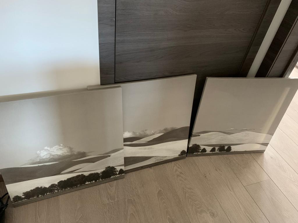 Mooi 3-delig landschap rust schilderij - zo goed als nieuw, Ophalen