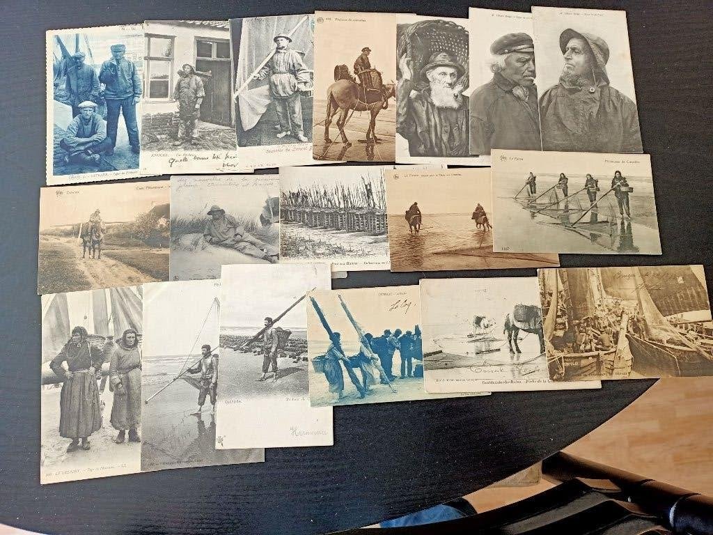 18 PK vissers, Verzamelen, Postkaarten | Themakaarten, Ophalen of Verzenden
