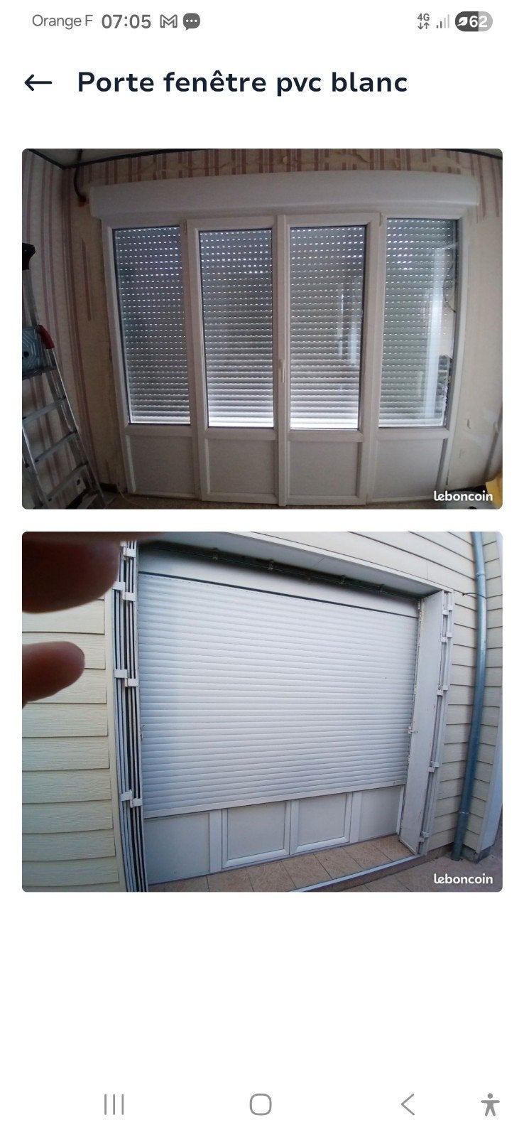 Porte fenêtre PVC BLANC, Enlèvement ou Envoi