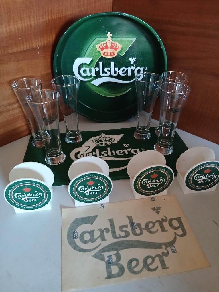 Lots d'objets de marque de bière, Carlsberg, Leffe,, Collections, Marques & Objets publicitaires