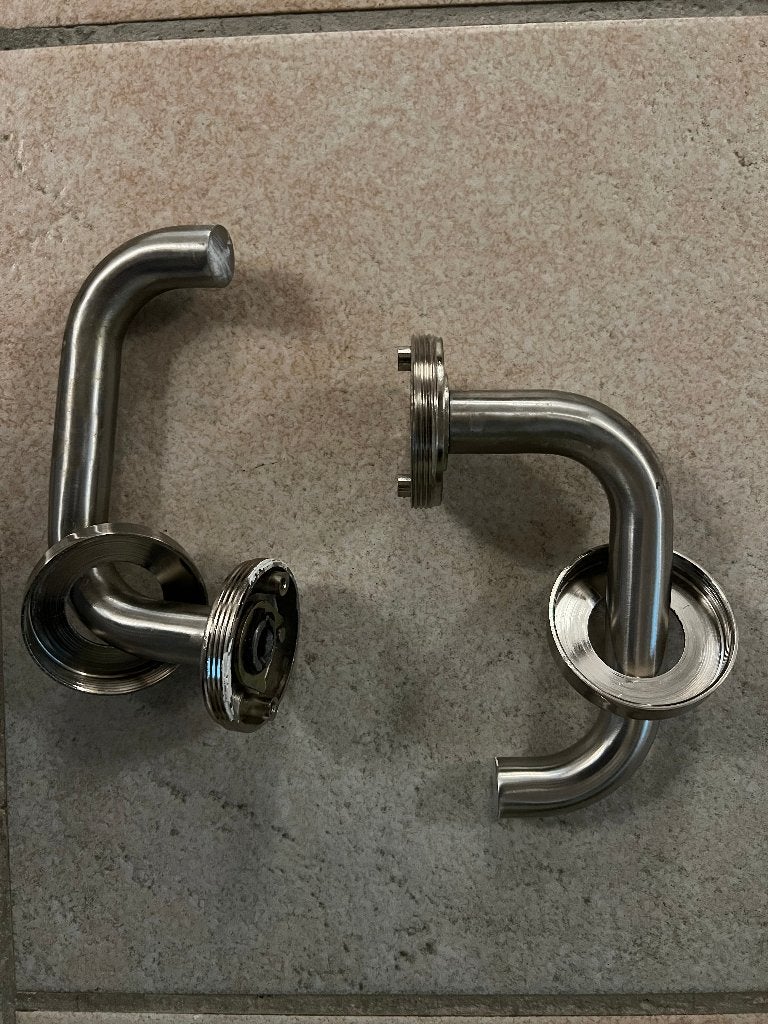 8 Poignées de porte en acier inoxydable (pour 4 portes), Bricolage & Construction, Enlèvement, Utilisé, Inox, Autres types