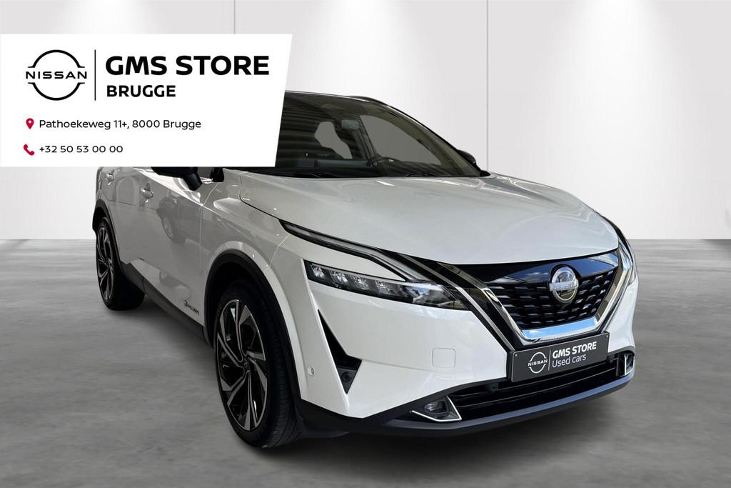 Nissan Qashqai e-POWER Tekna+, Auto's, Nissan, Stof, Gebruikt, Wit, Bedrijf
