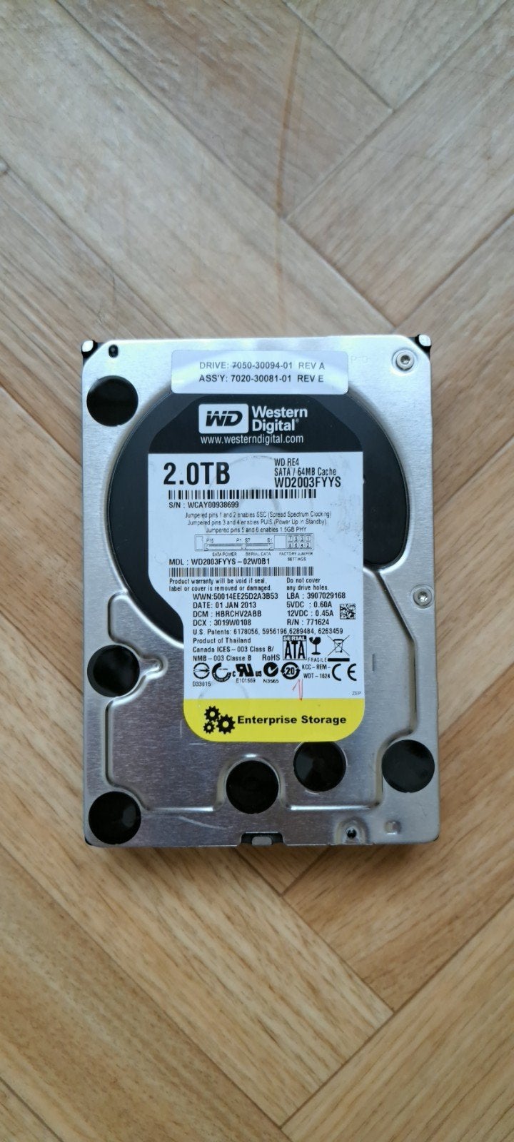 2TB WD Enterprise HDD, Computers en Software, Harde schijven, Ophalen of Verzenden, HDD