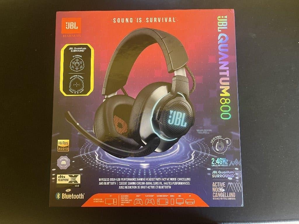 JBL Quantum 800 — Draadloze Gaming Headset, ZELDEN GEBRUIKT, TV, Hi-fi & Vidéo, Casques audio, Gaming, Enlèvement, Réglable, JBL