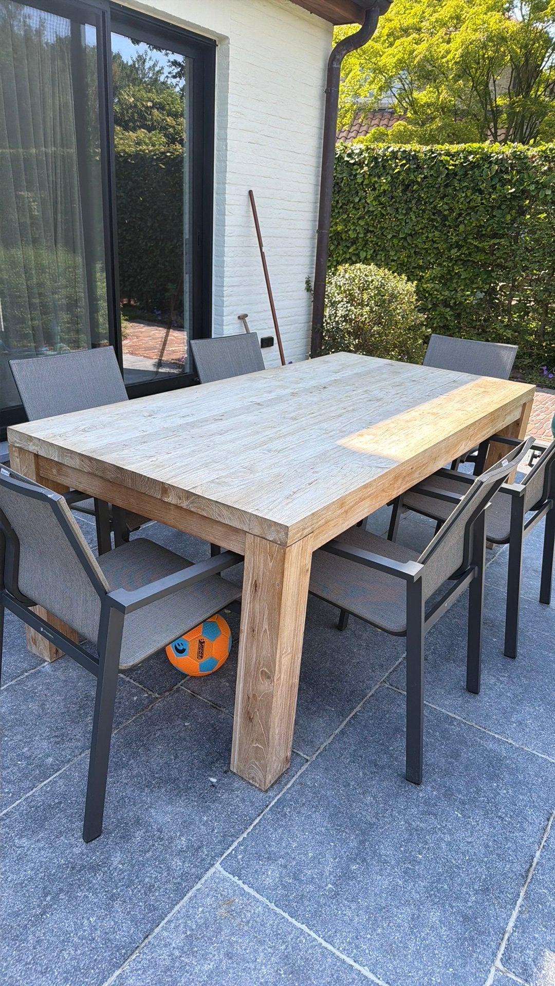 Tuintafel teak (zonder stoelen), Ophalen, Gebruikt, Rechthoekig, Teakhout