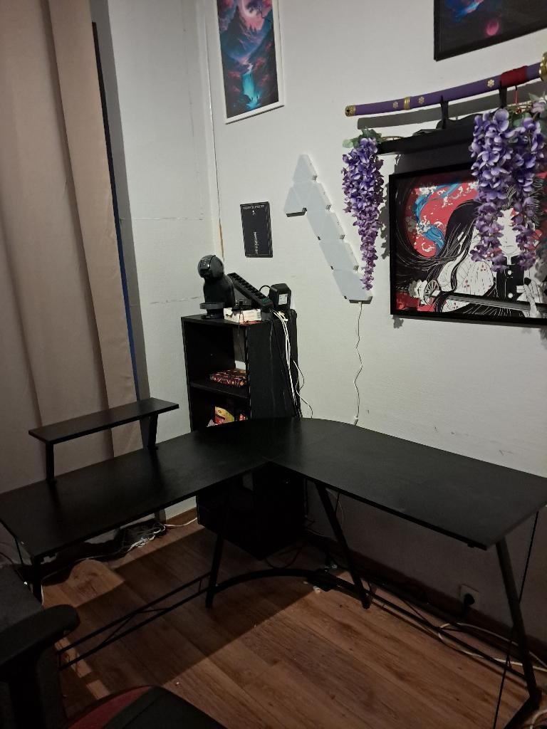 Bureau gaming ou autre pied fer forgé tablette écran ou autr, Maison & Meubles, Enlèvement, Utilisé