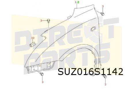 Suzuki Swift (3/05-9/10) voorscherm Rechts (JPP type 3 / 4), Neuf, -, -, Garde-boue