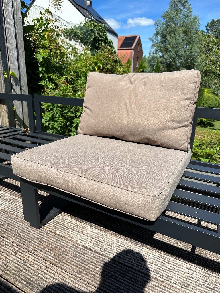 Coussins beige brun pour salon extérieur, Enlèvement, Comme neuf