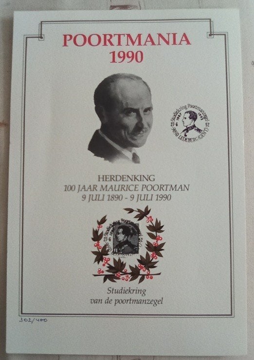 POORTMANIA 1990 Ledeberg (Gent) Maurice Poortman, Verzenden, Gestempeld