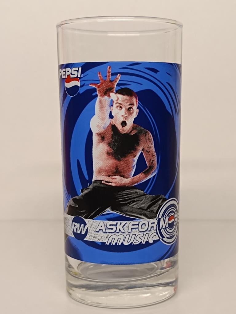 Pepsi Robbie Williams RW ask for more music glas, Enlèvement ou Envoi