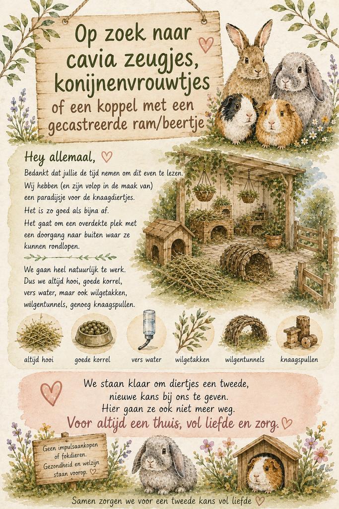Opzoek naar konijntjes en caviatjes