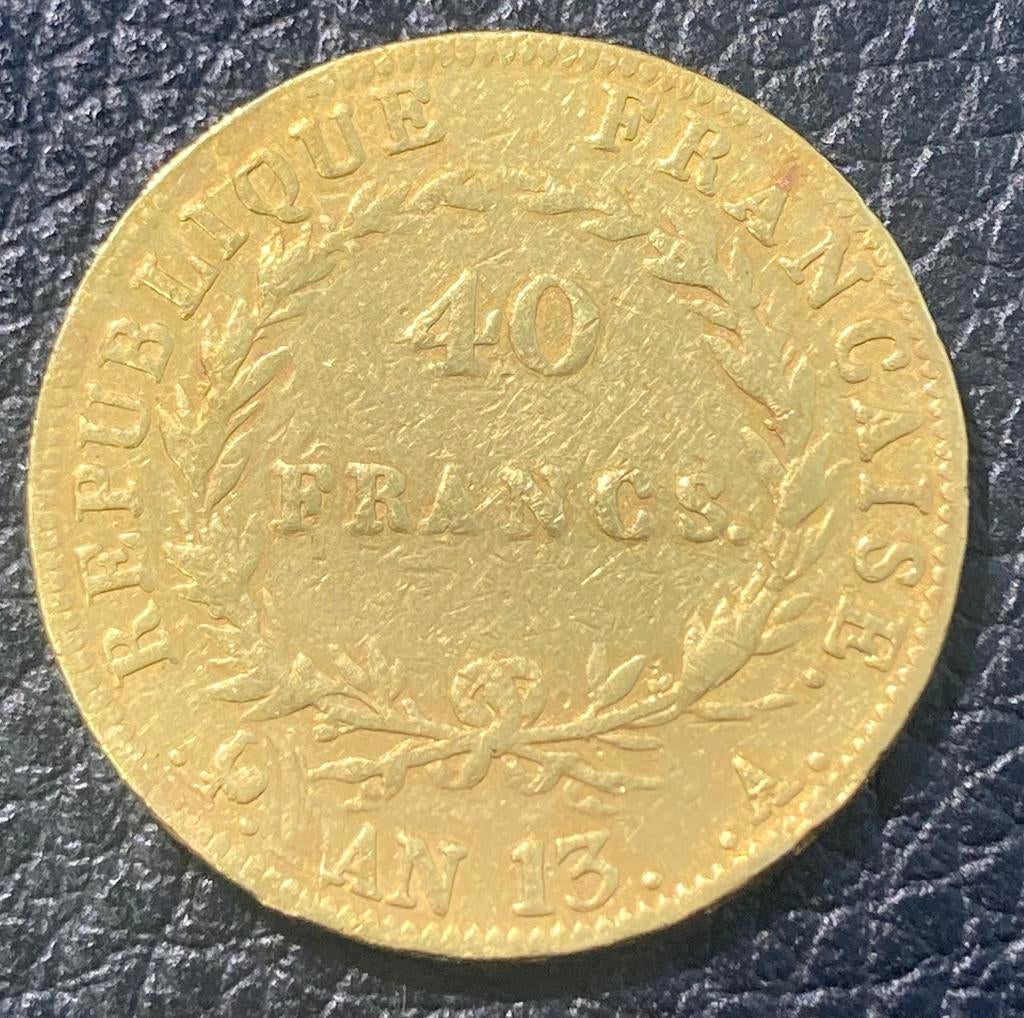 *GOUD* 40 franse francs  NAPOLEON EMPEREUR AN 13, Postzegels en Munten, Frankrijk, Losse munt, Goud, Overige waardes