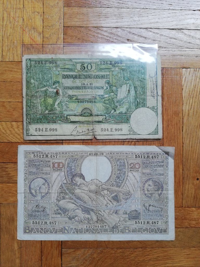 Vieux billets de Belgique, Verzenden, België