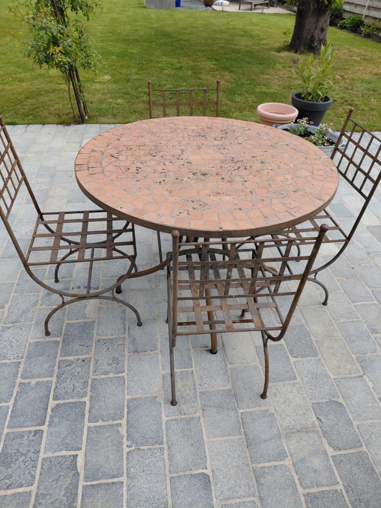 Tuinset met 4 stoelen, Enlèvement, Salons de jardin