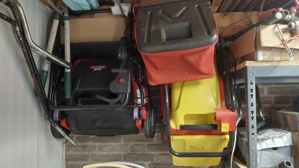 Verticuteer machine en grasmaaier, Tuin en Terras, Ophalen