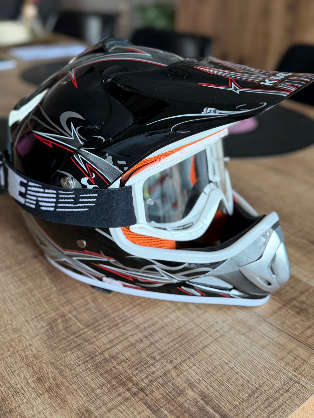 Nieuwe kinder crosshelm met bril, Neuf, sans ticket, Enfants, XS, Autres marques