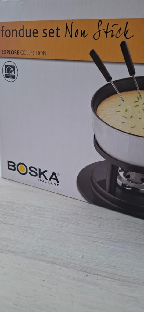 Boska Fondue Set Non Stick – Nieuw in doos, Elektronische apparatuur, Fonduesets, Ophalen of Verzenden, Nieuw, Brander, Fonduepan