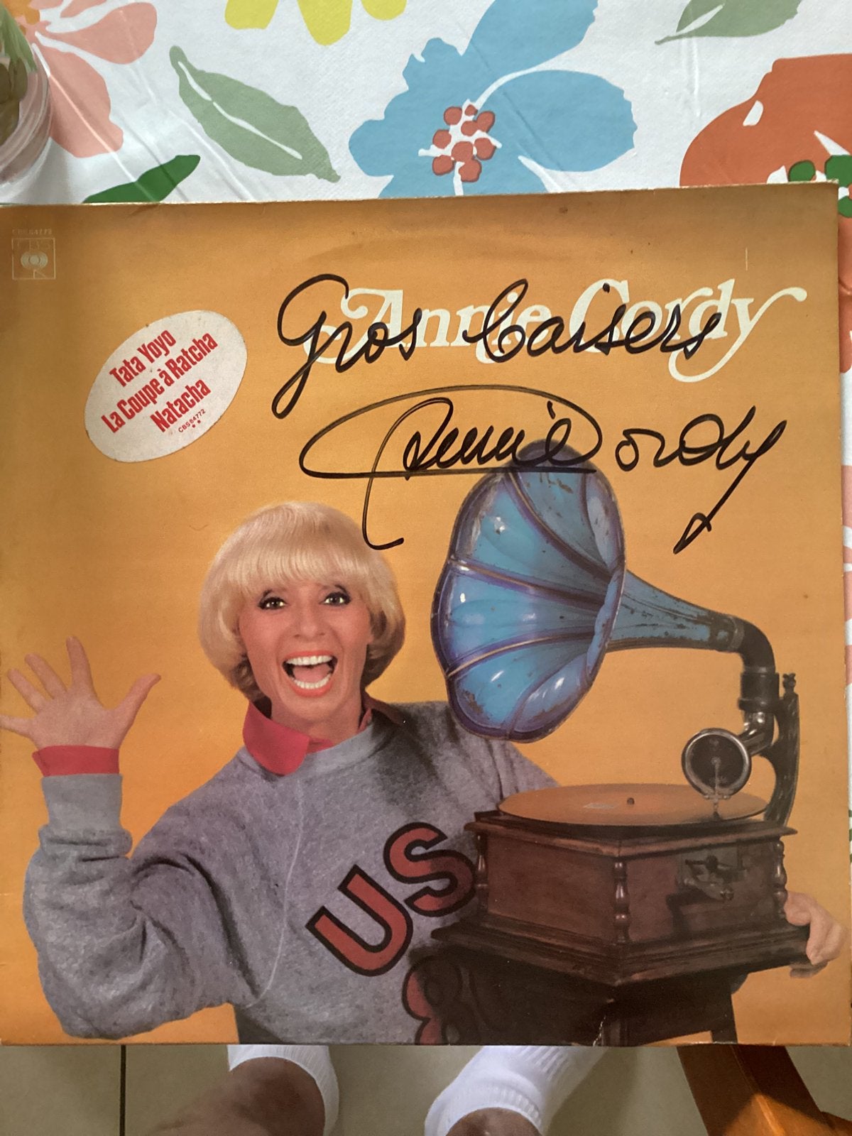 Rare ancien disque vinyles 33 tours dedicace de Annie Cordy, CD & DVD, Enlèvement, Comme neuf