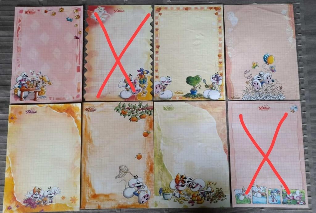 Diddl blaadjes A5/6, Ophalen of Verzenden, Diddl, Gebruikt, Papier, Kaart of Schrift