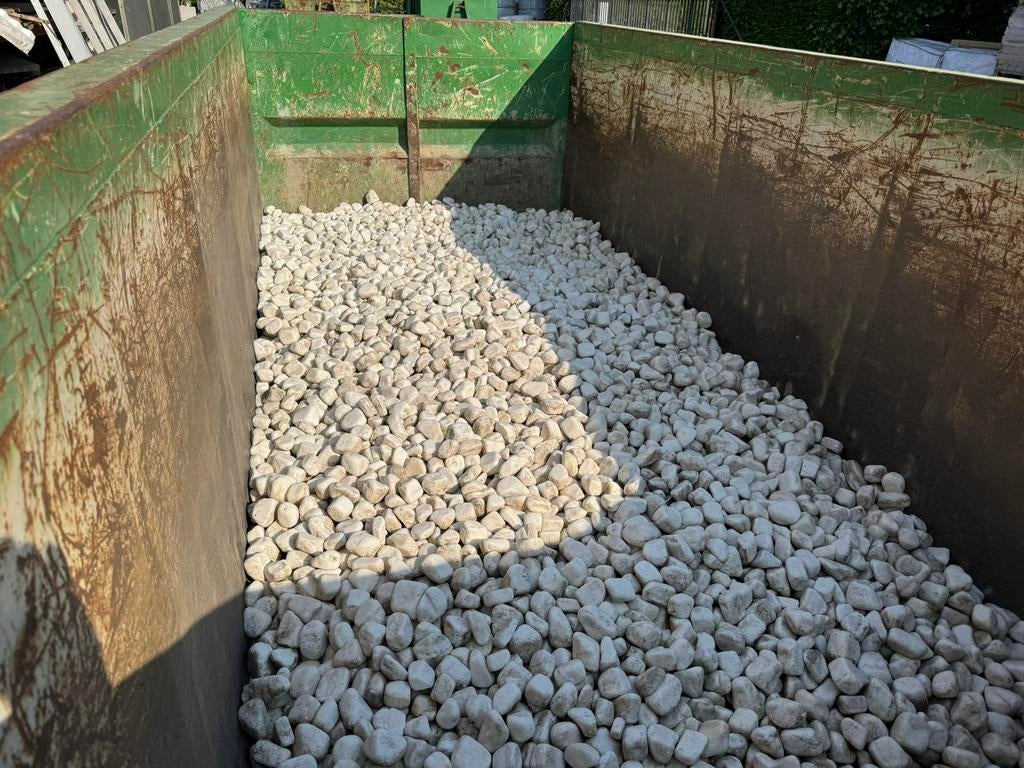 Carrara keien 30-75, Tuin en Terras, Ophalen of Verzenden, Gebruikt, Wit, Overige materialen