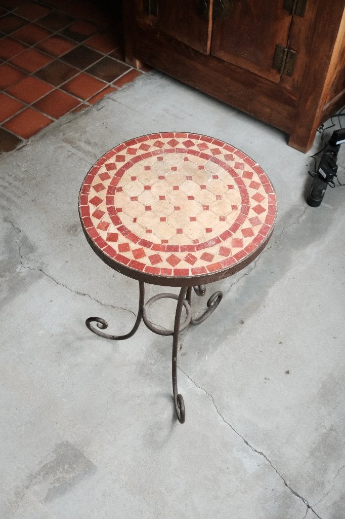 Guéridon mosaïque marocaine – fer forgé, Marocain, Moins de 55 cm, Enlèvement, Utilisé