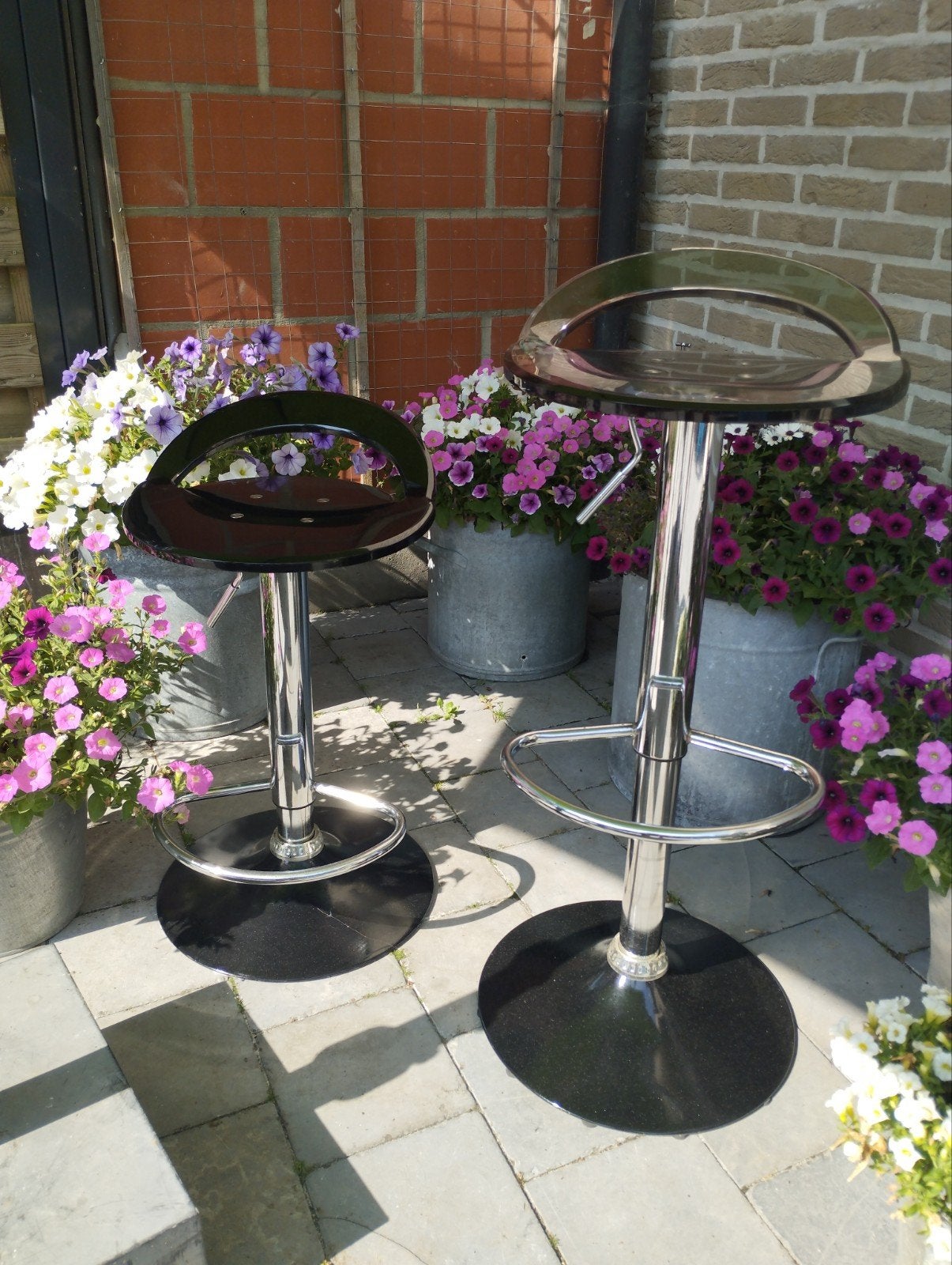 2 mooie bar kruks  inox verstelbare, Ophalen of Verzenden