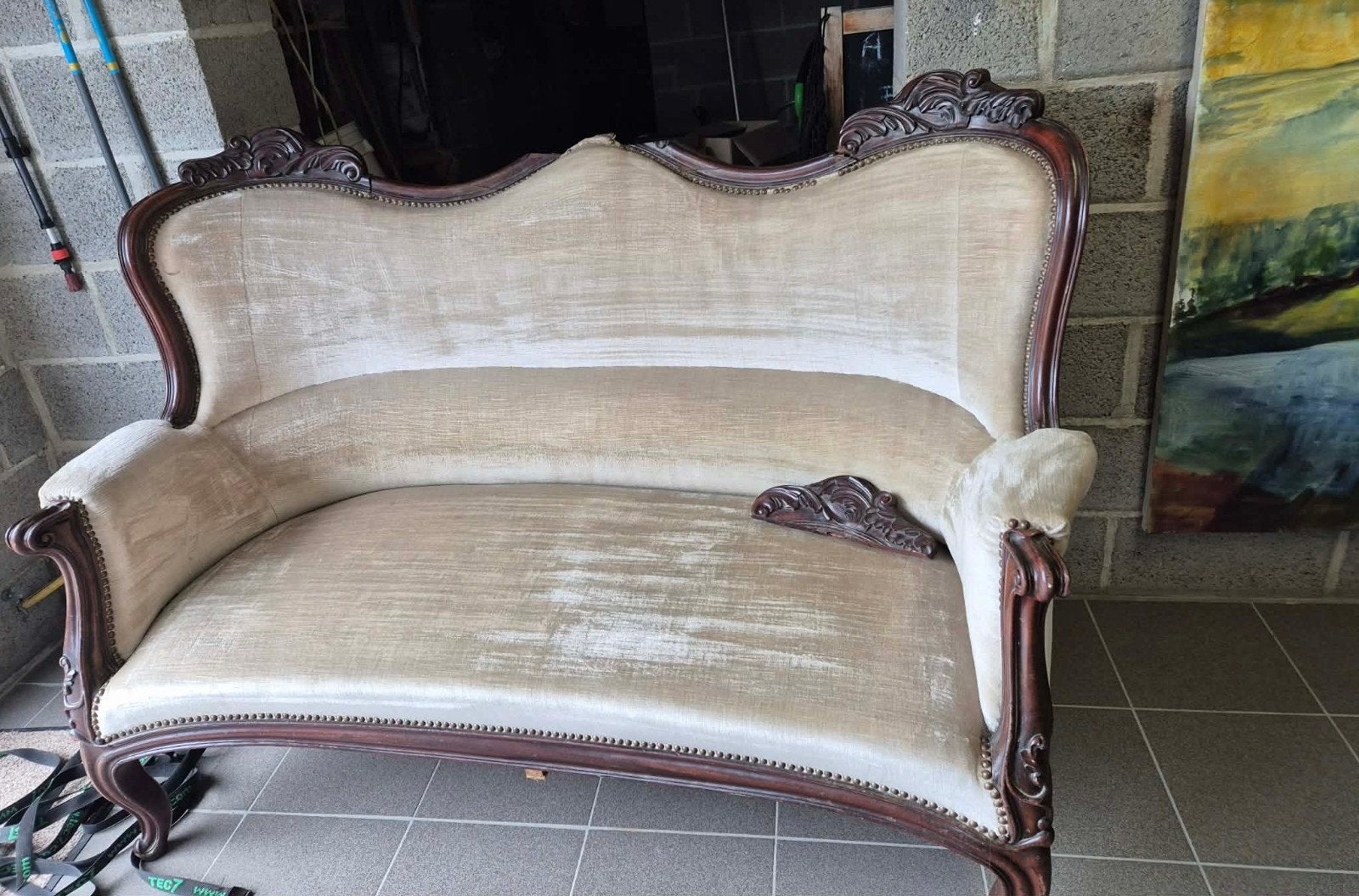 Ancien divan style Louis Philippe, Antiquités & Art, Enlèvement