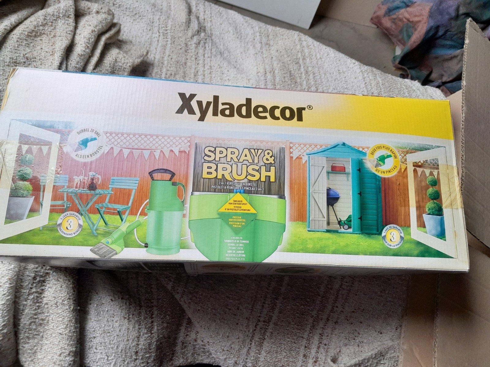 Xyladecor verfspuitsysteem tuinhuis, Ophalen