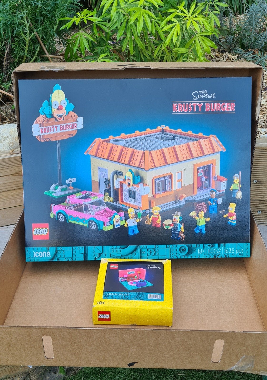 LEGO Icons The Simpsons Krusty Burger + Bonus - Zeldzame bun, Ophalen of Verzenden, Nieuw, Overige merken