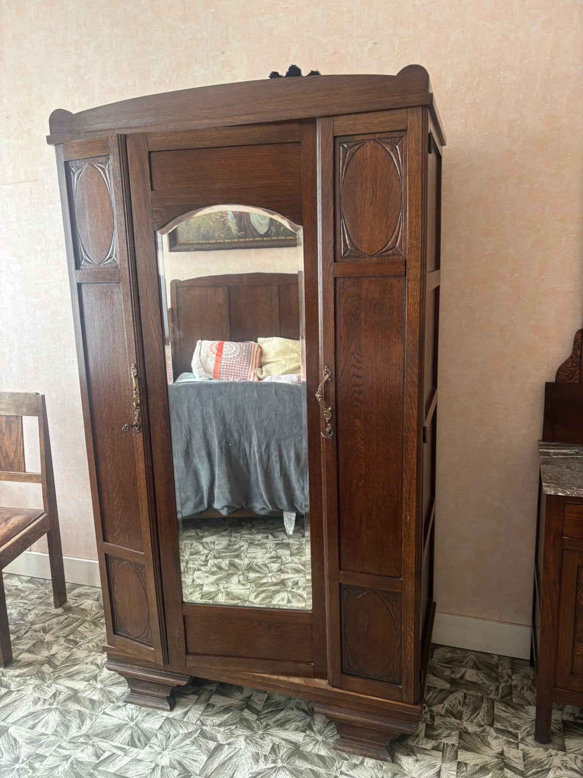 Chambre pour 1 personne avec placard et 2 placards bas, Antiquités & Art, Enlèvement