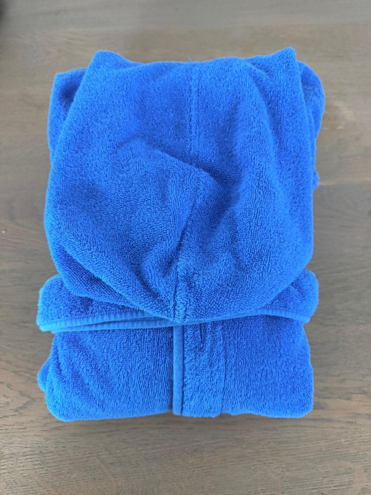 Woody Badjas met kap - Unisex - blauw - 10 jaar, Ophalen, Zo goed als nieuw, Jongen of Meisje, Overige typen