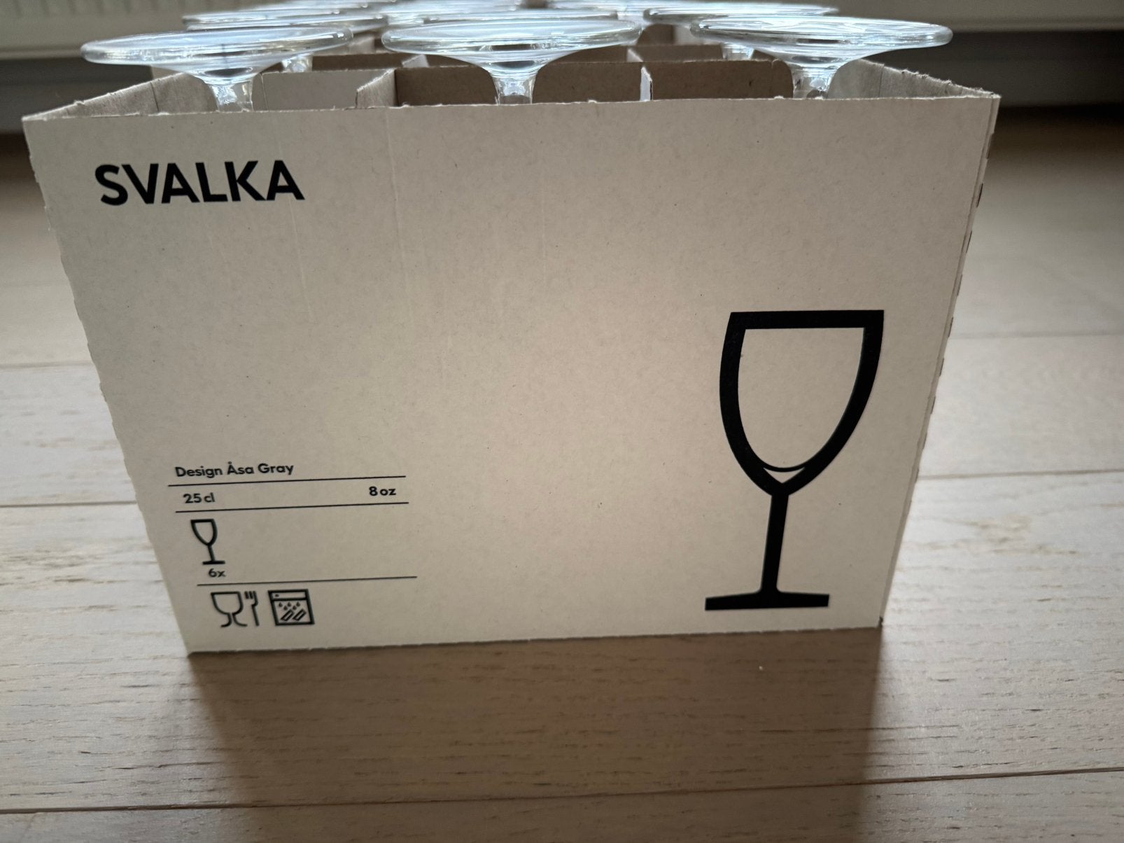 24 niet-gebruikte wijnglazen ikea, Verzamelen, Ophalen, Zo goed als nieuw