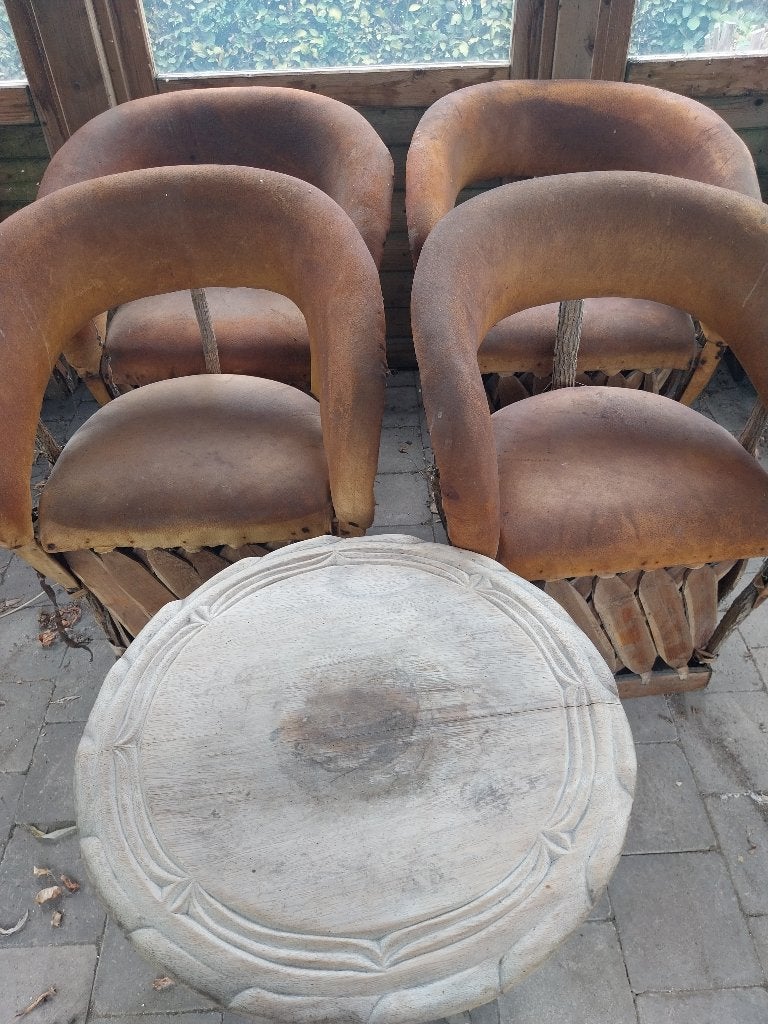 Mexicaanse stoelen, Tuin en Terras, Ophalen, 4 zitplaatsen, Gebruikt, Loungeset