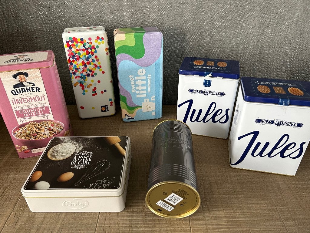7 blikken dozen als nieuw!, Ophalen of Verzenden, Zo goed als nieuw