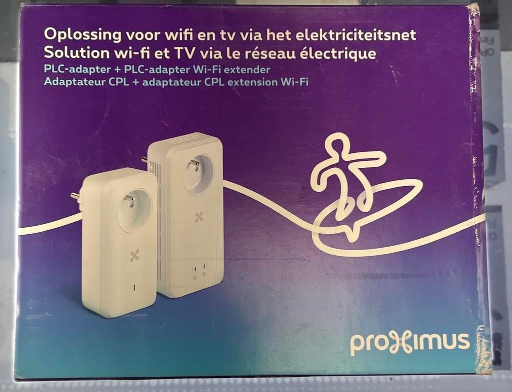 Proximus CPL WiFi Kit verbetert het internet in huis, Computers en Software, Ophalen of Verzenden, Zo goed als nieuw