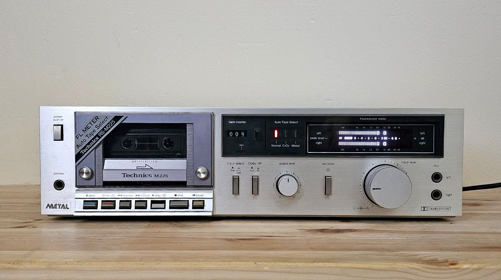 technics RS-M225 cassettedeck, Enlèvement ou Envoi, Simple, Autres marques, Tape counter
